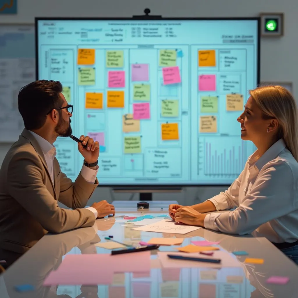 Equipo en sesión de planificación estratégica